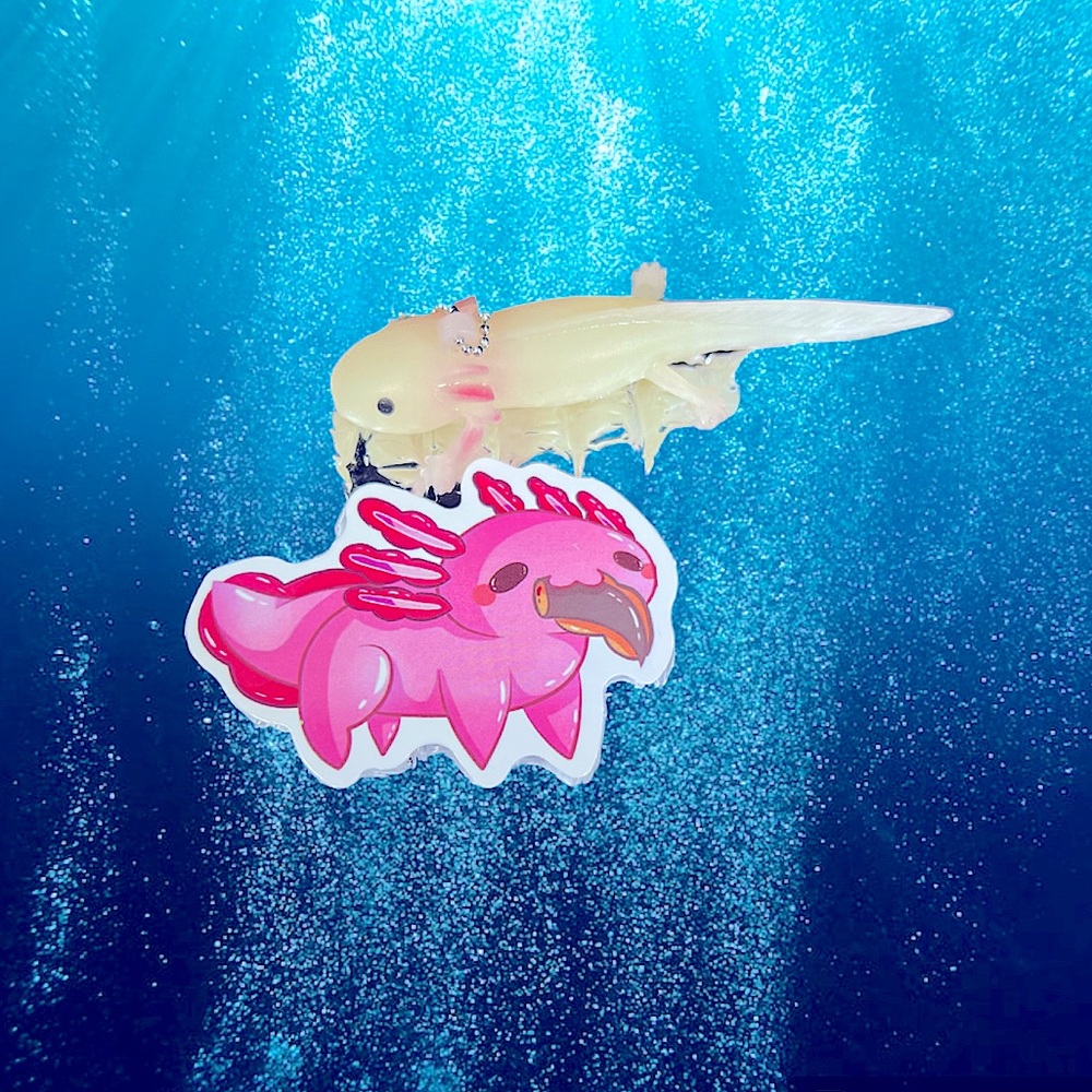 MUNCHalotl Axolotl Crazy Trending WaterProof Single Decor Accent Sticker